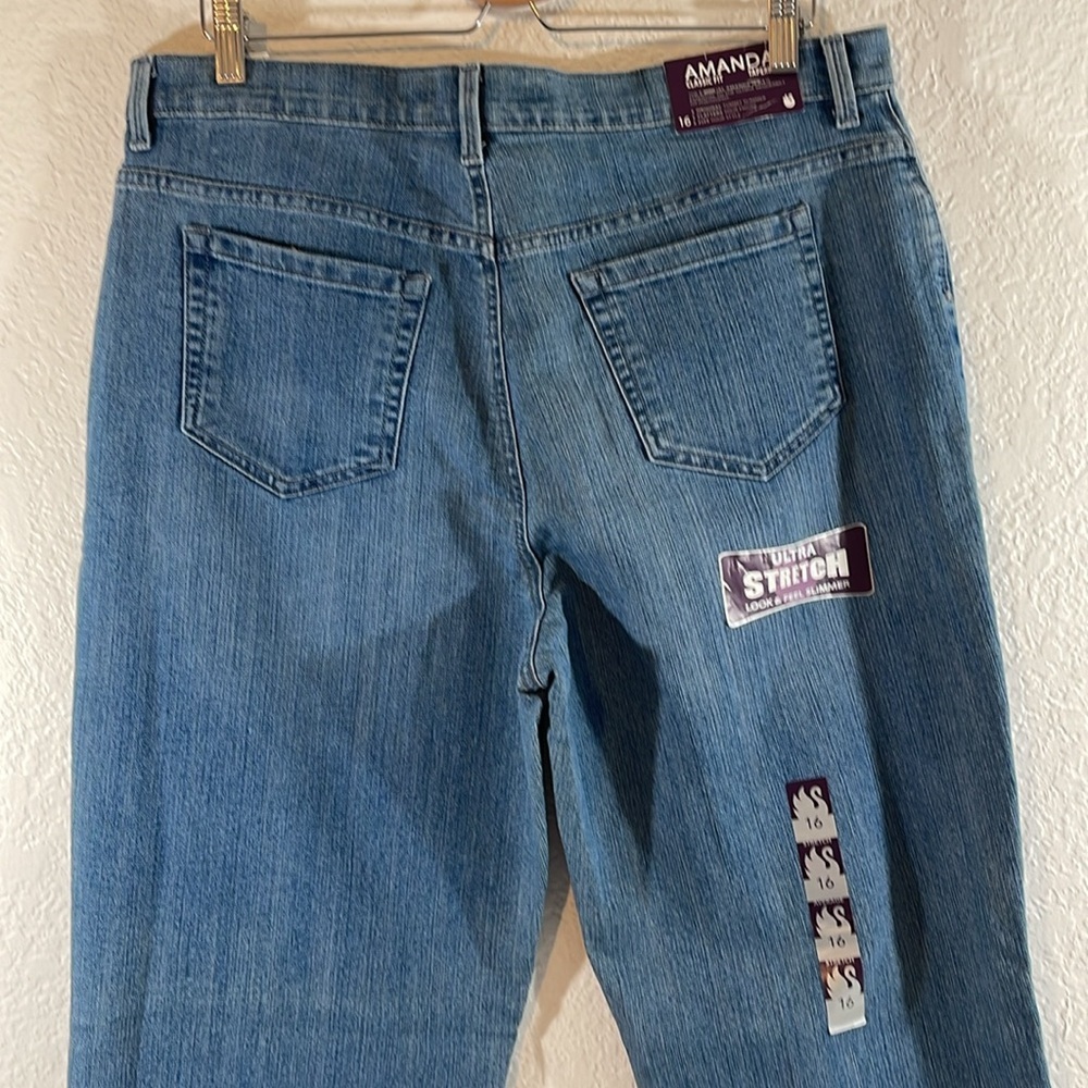 GLORIA VANDERBILT Amanda Classic Fit Ultra Stretch Tummy Slimmer Jeans Sz 16 NEW - Picture 6 of 11